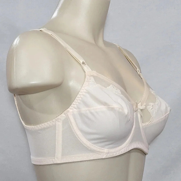38B Bali 180‎ Flower Underwire Bra Ivory New with Tags - Picture 2 of 3